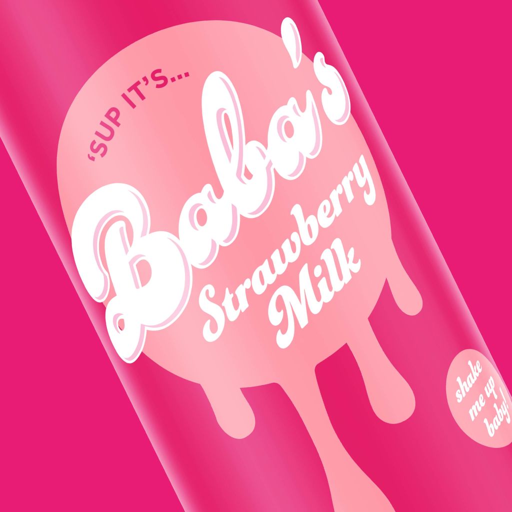 Babas Strawberry Milk - Box of 12 Cans